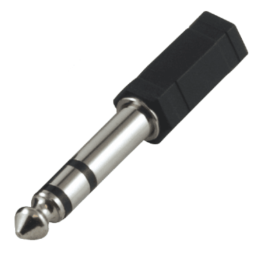 ADAPTADOR DE AUDIO MINIPLUG H A PLUG M STEREO NEGRO