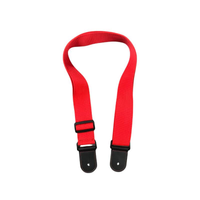 MG100D Correa guitarra/bajo punta de cuero rojo