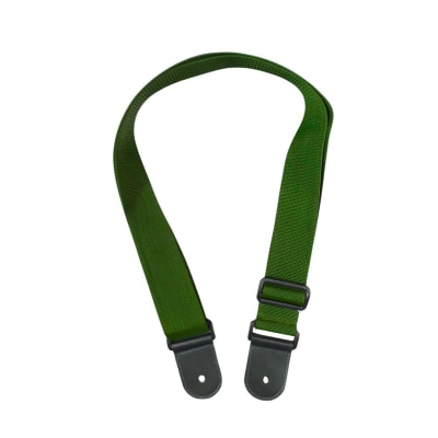 MG100D Correa guitarra/bajo punta de cuero verde