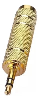MJM ADAPTADOR METÁLICO DORADO  PLUG 6.5mm a 3.5mm