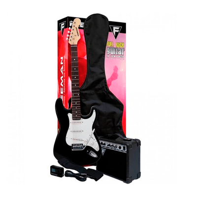 PACK GUITARRA ELECTRICA FREEMAN FULL ROCK BK