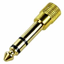 MJJ ADAPTADOR METÁLICO DORADO  PLUG 3.5mm a 6.5mm