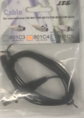 801C4 Cable cintillo conector 4 pines mini xlr negro JTS