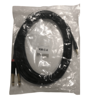 CABLE 3,5MM A DOS DE 6,35MM DE 6MT KM-C-61