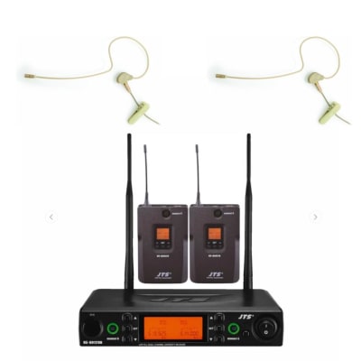 PACK RU-8012DB/RU850LTB+CM-8015F CINTILLO MINIATURA BEIGE OMNIDIRECCIONAL JTS