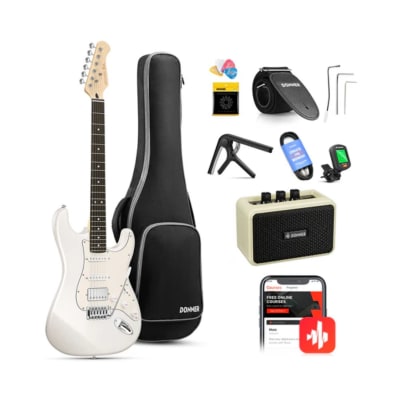 DST-152W (Pack) Guitarra eléctrica strato ssh white DONNER