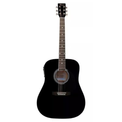 MSEA1 GUITARRA ELECTROACUSTICA MERCURY CUERDAS METAL, COLOR NEGRO1