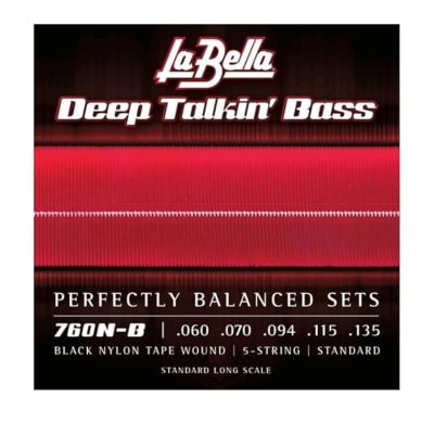 760N-B  BAJO 5 CUERDAS TAPE WOUND LA BELLA1