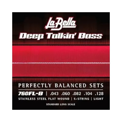 760FL-B BAJO 5 CUERDAS FLAT WOUND LA BELLA1
