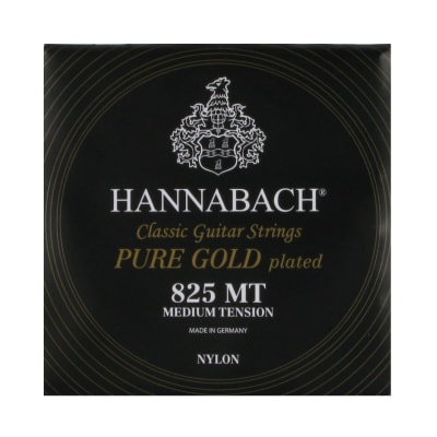 E825MT CUERDAS GUITARRA NYLON MT PURE GOLD HANNABACH