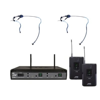 E-7DU/E7TB/CM-214ULIB (Pack) Micrófono inalámbrico doble cintillo cardiode negro JTS1