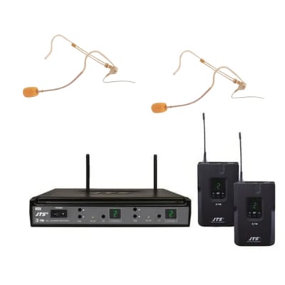 E-7DU/E7TB/CM-214ULIF (Pack) Micrófono inalámbrico doble cintillo cardiode beige JTS1