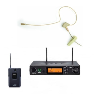 RU-8011D/RU850TB/CM-8015F (Pack) Micrófono inalámbrico single cintillo miniatura beige omni JTS