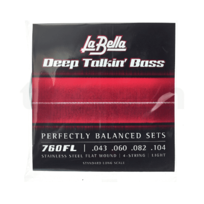 760FL BAJO 4 CUERDAS FLAT WOUND LA BELLA