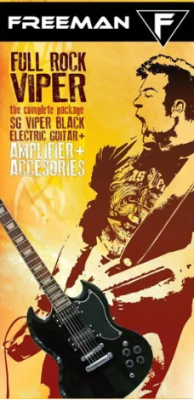PACK DE GUITARRA ELECTRICA FREEMAN FULL ROCK VIPER BK