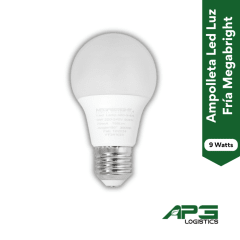 Ampolleta Led 9 Watts Luz Fria Megabright