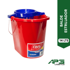 Balde C/Estrujador Fibro 14Lts