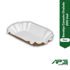 Bandeja Canasto Ovalada 15cm. 200 Und