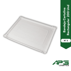 Bandeja Cartulina Rectangular  N° 3. 200 Und