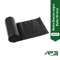 Bolsa Basura Negra 80X110X80 Mic Pqt 10 Unid