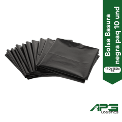 Bolsa Basura Negra 140x160x55 Mic Pqte 10 Und