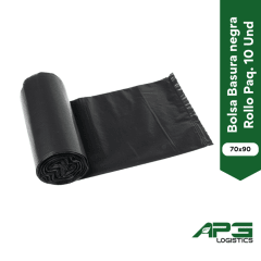 Bolsa Basura Negra 70x90 Rollo 10 Und