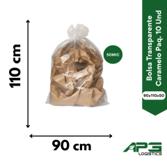 Bolsa Transparente Caramelo 90x110x50 Mic 10 Und Paq