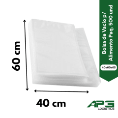 Bolsa de Vacio p/ Alimentos 40x60x65 500 Und