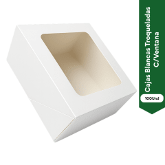 Cajas Blancas Troqueladas C/Ventana 100 Und