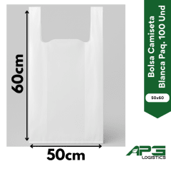 Bolsa Camiseta Blanca 50x60 Paq. 100 Und