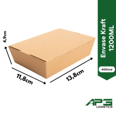 Envase Kraft 1.200 ml. 400 Und