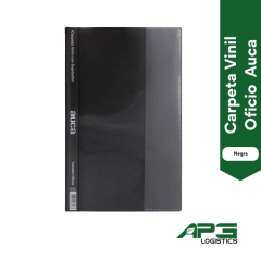Carpeta Vinil Oficio Negra Auca