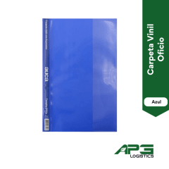 Carpeta Vinil Oficio Azul