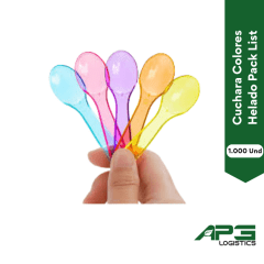 Cuchara Colores Helado Pack List 1.000 Und