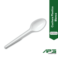 Cuchara Plastica Blanca 10X100Und