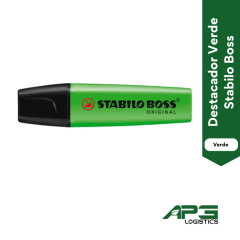 Destacador Verde Stabilo Boss