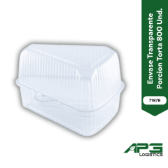 Envase Transparente 7187B Porcion Torta 800 Und