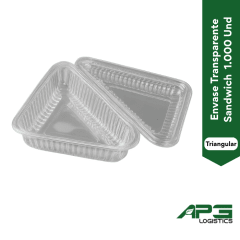 Envase Transparente Sandwich Triangular 1.000 Und