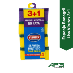 Esponja Bonogril Lisa Virutex 3+1