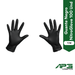 Guante Nitrilo Negro Talla M. 100 Und