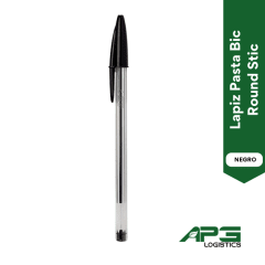 Lapiz Pasta Negro Bic Round Stic