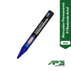 Marcador Permanente P/Redonda Azul Artel