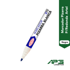 Marcador Pizarra P/Redonda Negro Artel