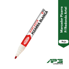 Marcador Pizarra P/Redonda Rojo Artel