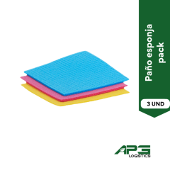 Paño Esponja 3 Und/Pack