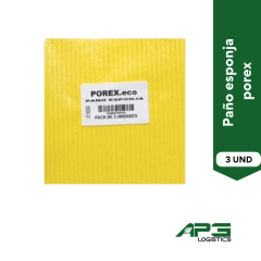 Paño Esponja Porex 3 Und/Pack