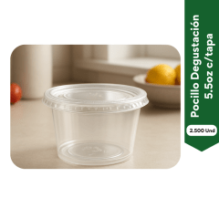Pocillo Degustacion 5.5oz c/tapa 2.500 Und