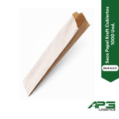 Saco Papel Kraft Cubiertos 26x8.5x3.5 1.000 Und