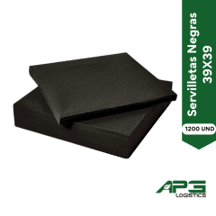 Servilleta Negra Ecolabel 39x39 1.200 Und