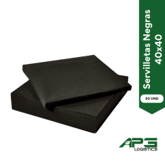 Servilleta Negra 40x40 50Und